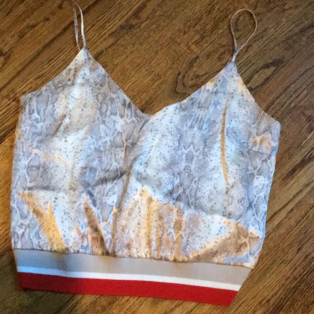 Loyd Ford Snake Print Tank Top with Red Accent